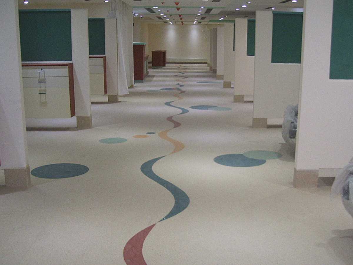 Hexagon vinyl tile, Vinyl flooring Apollo hospital flooring Delhi by indiana flooring 